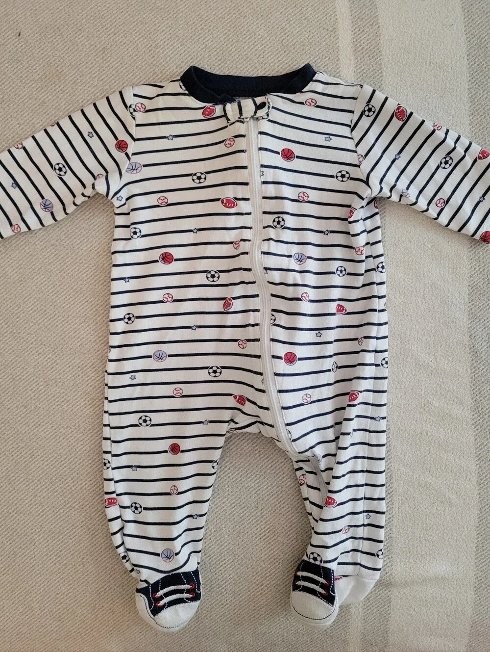 Lot of 2 Carters Pajama Sleepers Size 6 Months